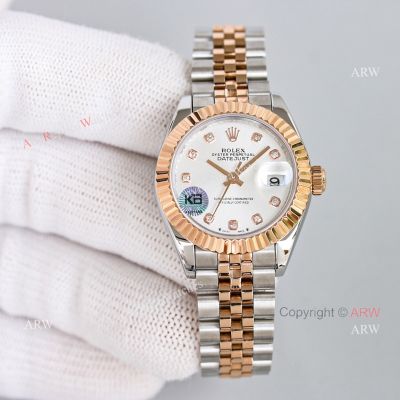 Clean Factory Rolex Datejust swiss 2671 White Face Watch 28mm